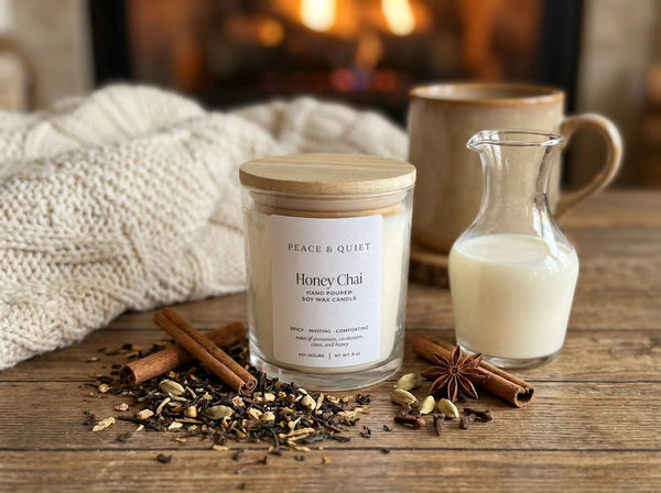 Honey Chai soy candle