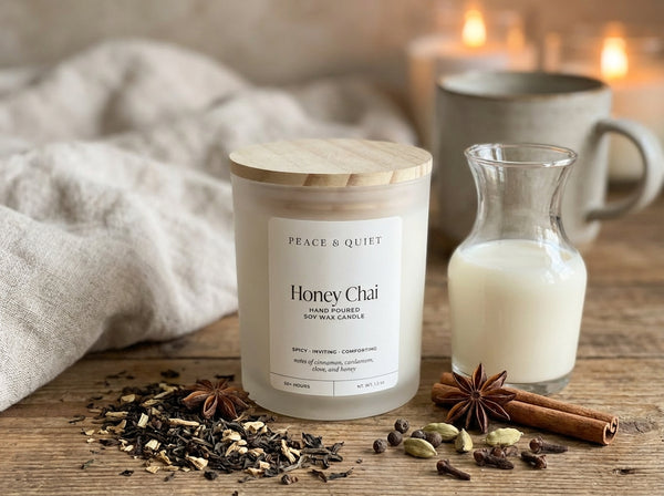 Honey Chai soy candle