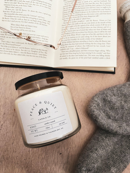 Amber Woods soy candle